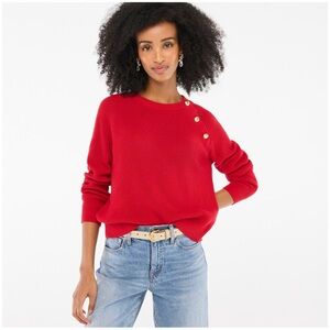 J. Crew button raglan crewneck sweater, Size L
